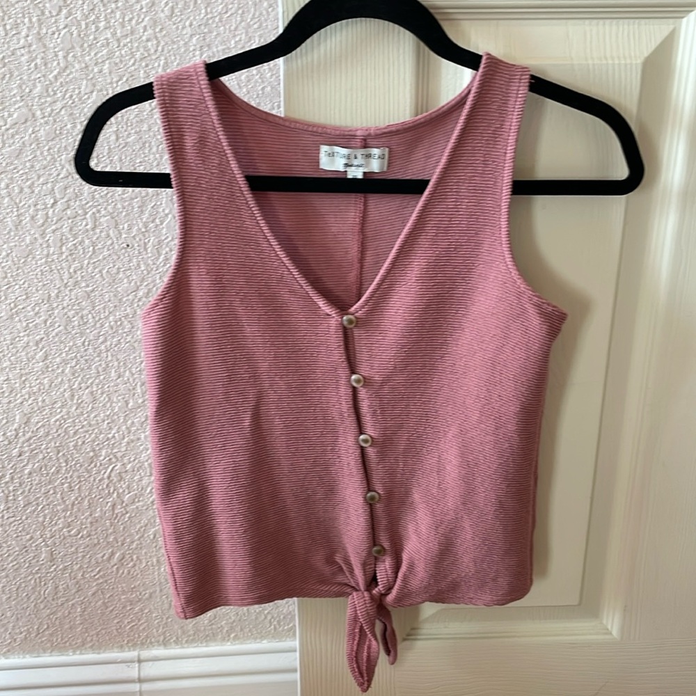 Madewell tie front tank top